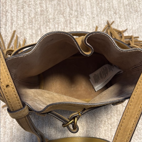 Ralph Lauren Pola Suede Leather Tan brown fringe Bag - Picture 12 of 12
